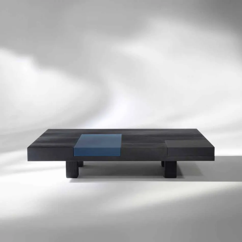 Table rectangulaire moderne intégrée dans des plateaux amovibles Iris Viadurini