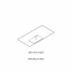 Table basse rectangulaire de salon en verre extra-clair ou fumé - Giovannino Viadurini