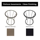 Table basse ronde avec base en acier et plateau en grès Made in Italy - Alisea Viadurini