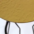 Table basse ronde avec base en acier et plateau en verre Made in Italy - Alisea Viadurini