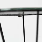 Table basse ronde avec base en acier et plateau en verre Made in Italy - Alisea Viadurini