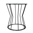 Table basse ronde avec base en acier et plateau en verre Made in Italy - Alisea Viadurini