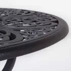 Table basse d'extérieur ronde en aluminium finition anthracite mat - Sayra Viadurini