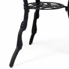 Table basse d'extérieur ronde en aluminium finition anthracite mat - Sayra Viadurini