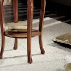 Table basse ronde avec pieds en hêtre fabriquée en Italie - Ecade Viadurini