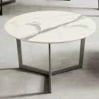 Table basse ronde avec plateau en Hpl Made in Italy - Mina Viadurini