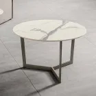 Table basse ronde avec plateau en Hpl Made in Italy - Mina Viadurini