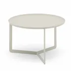 Table basse d'extérieur ronde en chanvre ou métal boue - Stéphane Viadurini