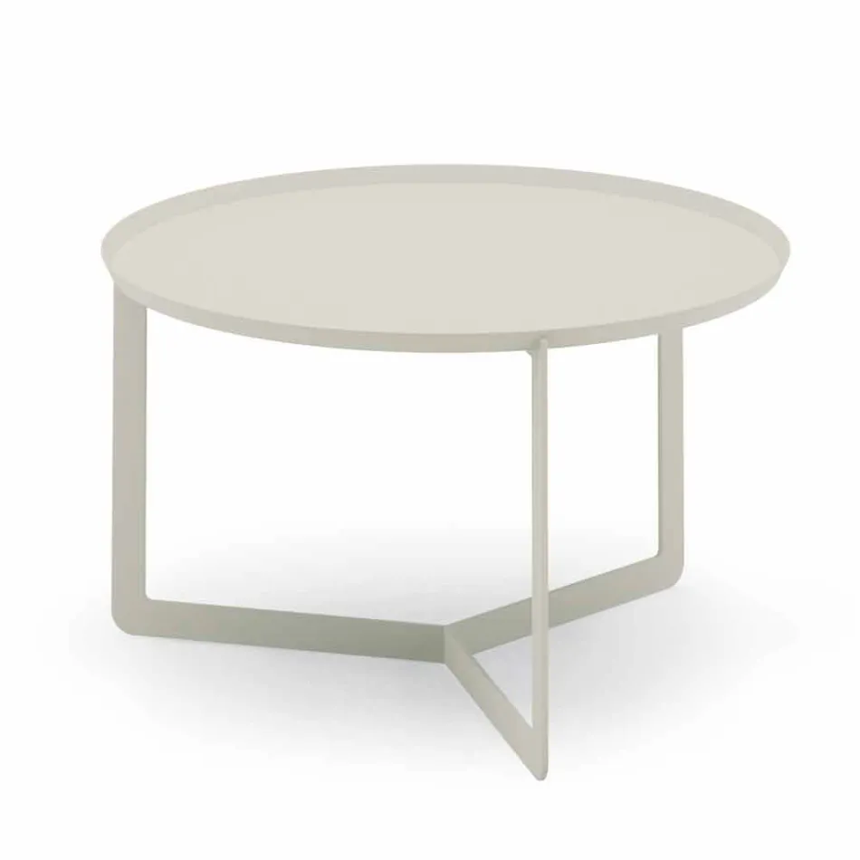 Table basse d'extérieur ronde en chanvre ou métal boue - Stéphane Viadurini