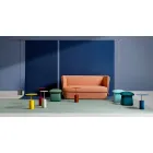 Table basse ronde en tôle colorée de design moderne - Cocktail Viadurini