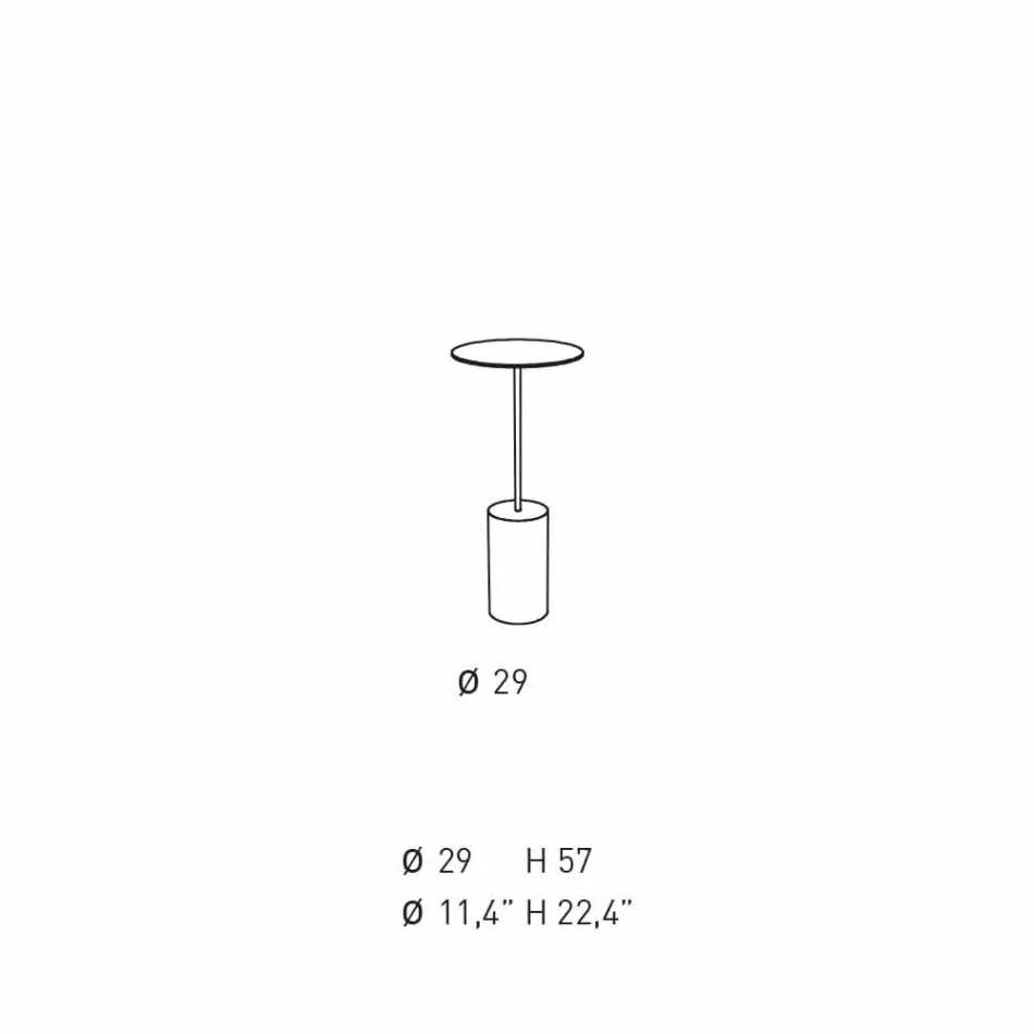 Table basse ronde en tôle colorée de design moderne - Cocktail Viadurini