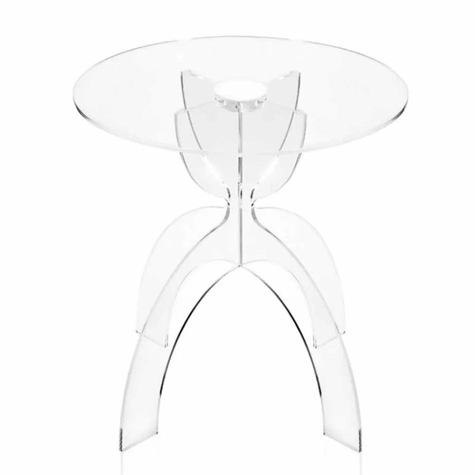 Table basse ronde en PMMA Laives transparente Viadurini