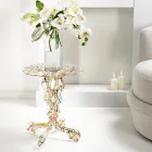 Table basse ronde diamètre 36 cm Janis design multicolore, fabriquée en Italie Viadurini