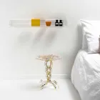 Diamètre de la table ronde 36 cm design multicolore Janis, fabriqué en Italie Viadurini