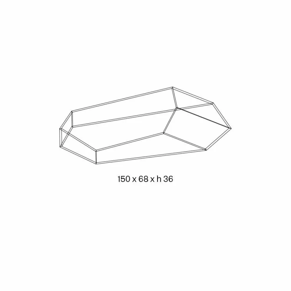 Table Basse Forme en Verre Extralight ou Fumé Made in Italy - Neok Viadurini