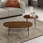 Table basse en MDF profilée, disponible en deux tailles et plusieurs couleurs - Navis Viadurini