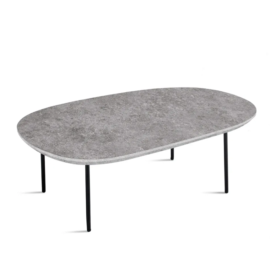 Table basse en MDF profilée, disponible en deux tailles et plusieurs couleurs - Navis Viadurini