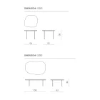 Table basse en MDF profilée, disponible en deux tailles et plusieurs couleurs - Navis Viadurini