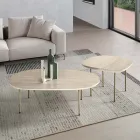 Table basse en MDF profilée, disponible en deux tailles et plusieurs couleurs - Navis Viadurini