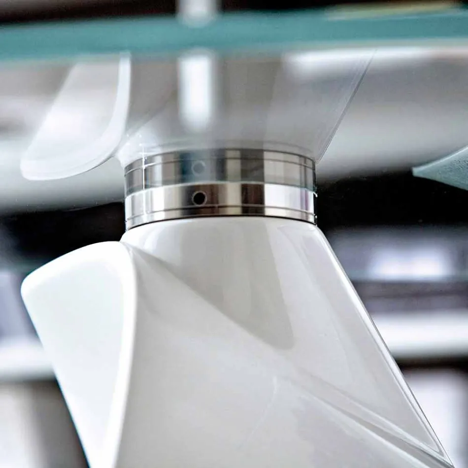 Table basse avec plateau en verre avec sérigraphie Made in Italy - Campari Viadurini