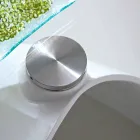 Table basse avec plateau en verre avec sérigraphie Made in Italy - Campari Viadurini