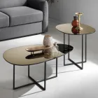 Table basse avec plateau en verre effet miroir Made in Italy - Sedona Viadurini