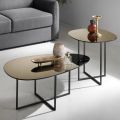 Table basse avec plateau en verre effet miroir Made in Italy - Sedona