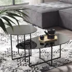 Table basse avec plateau en verre effet miroir Made in Italy - Sedona Viadurini