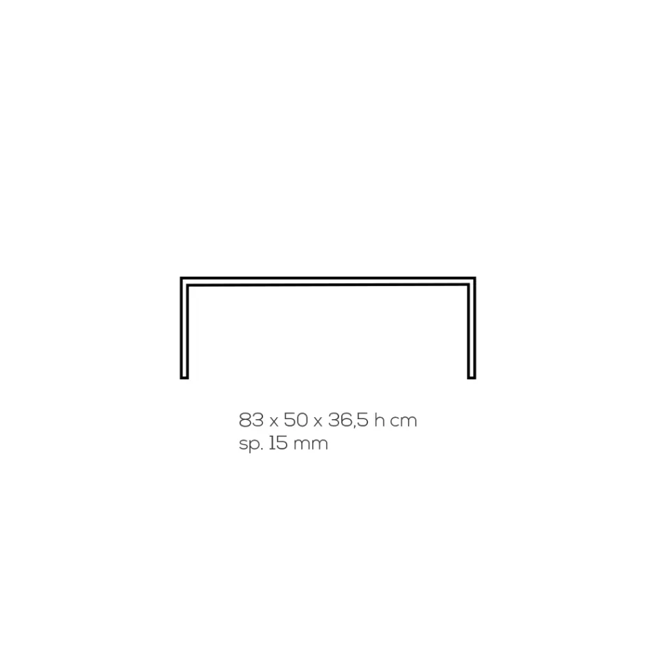 Table Basse en Cristal Acrylique Transparent Pliée Main - Crosto Viadurini