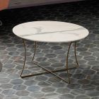 Table basse en métal peint avec plateau en Hpl Made in Italy - Numbo Viadurini