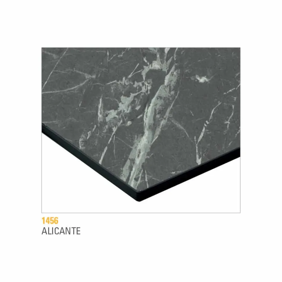 Table basse en métal peint avec plateau en Hpl Made in Italy - Numbo Viadurini