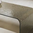 Table basse en verre effet martelé Made in Italy - Quasimodo Viadurini