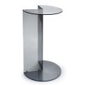 Table basse ronde en plexiglas transparent Made in Italy - Tabli