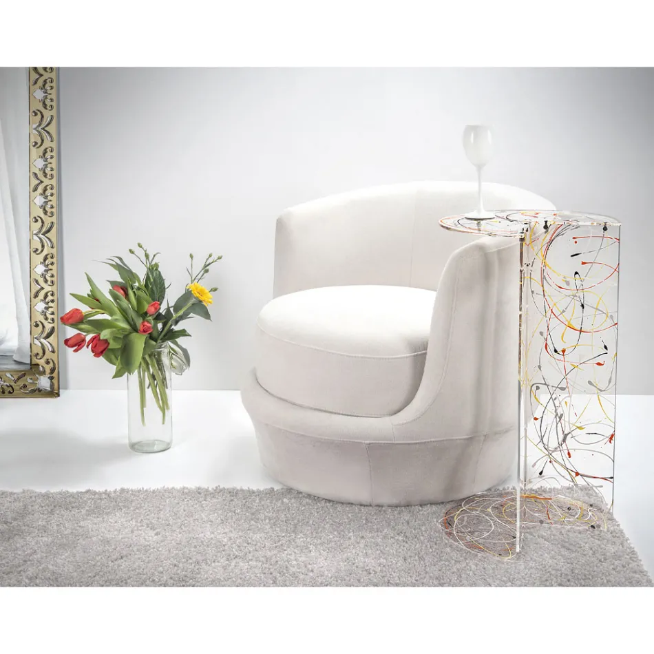 Table basse en plexiglas transparent ou coloré Made in Italy - Tabli Viadurini