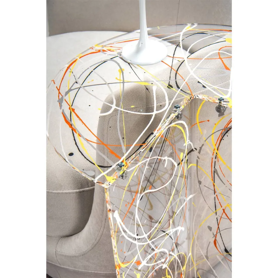 Table basse en plexiglas transparent ou coloré Made in Italy - Tabli Viadurini