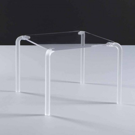 Table basse de basse carré en méthacrylate transparent Zury Viadurini