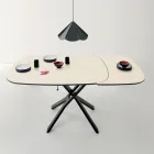 Table Basse Convertible Extensible en Métal et Céramique - Gioacco Viadurini