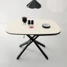 Table Basse Convertible Extensible en Métal et Céramique - Gioacco Viadurini