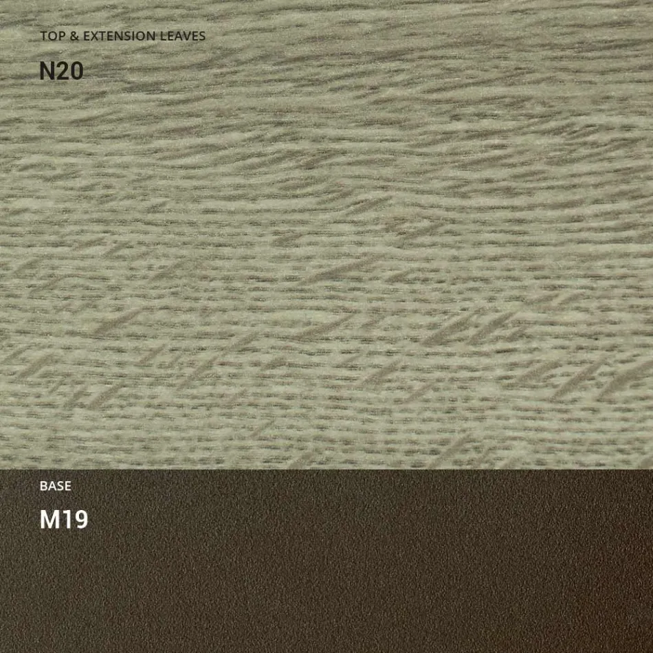 Table Basse Transformable en Métal et Bois Made in Italy - Veneris Viadurini