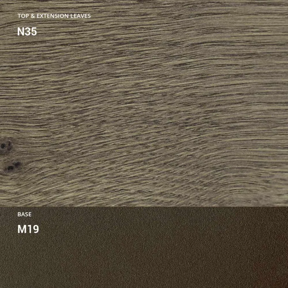 Table Basse Transformable en Métal et Bois Made in Italy - Veneris Viadurini