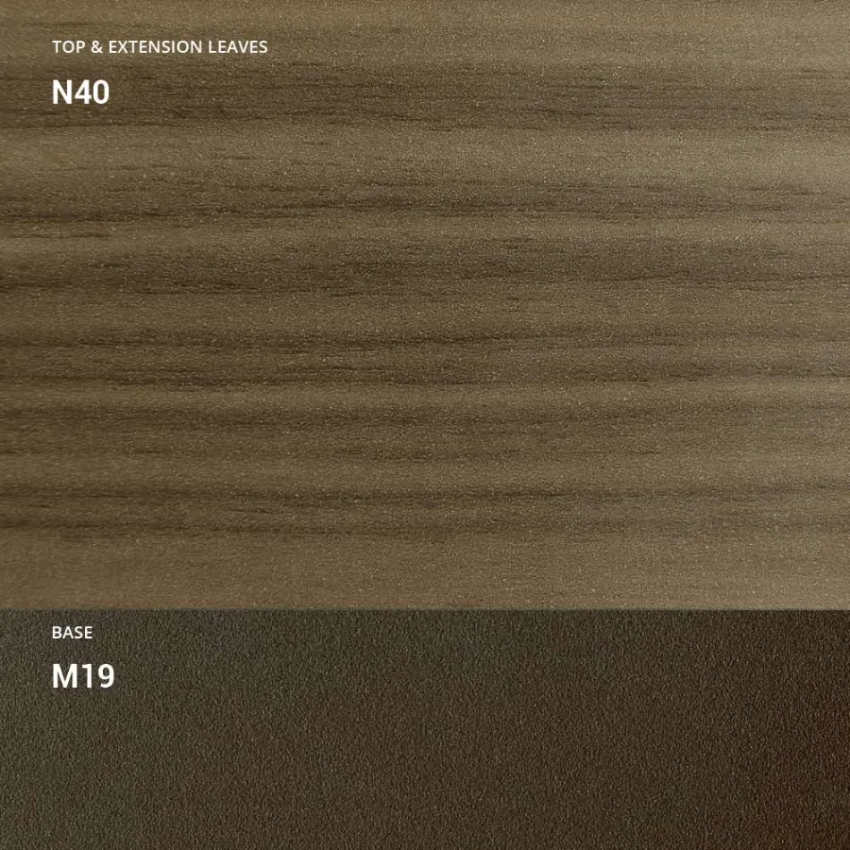 Table Basse Transformable en Métal et Bois Made in Italy - Veneris Viadurini