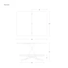 Table Basse Transformable en Métal et Bois Made in Italy - Veneris Viadurini