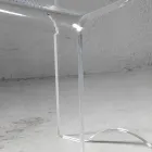 Table Basse Tabouret Cristal Transparent Acrylique Minimal Italien - Plarco Viadurini