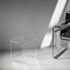 Table Basse Tabouret Cristal Transparent Acrylique Minimal Italien - Plarco Viadurini