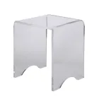 Table Basse Tabouret Cristal Transparent Acrylique Minimal Italien - Plarco Viadurini