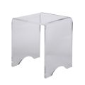 Table Basse Tabouret Cristal Transparent Acrylique Minimal Italien - Plarco