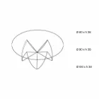 Table basse de salon avec fleur en verre transparent et base acide 3 tailles - Fiorella Viadurini