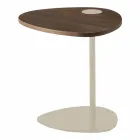 Table basse de salon en métal et plateau en bois, design de luxe - Yassine Viadurini