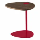 Table basse de salon en métal et plateau en bois, design de luxe - Yassine Viadurini