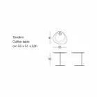 Table basse de salon en métal et plateau en bois, design de luxe - Yassine Viadurini